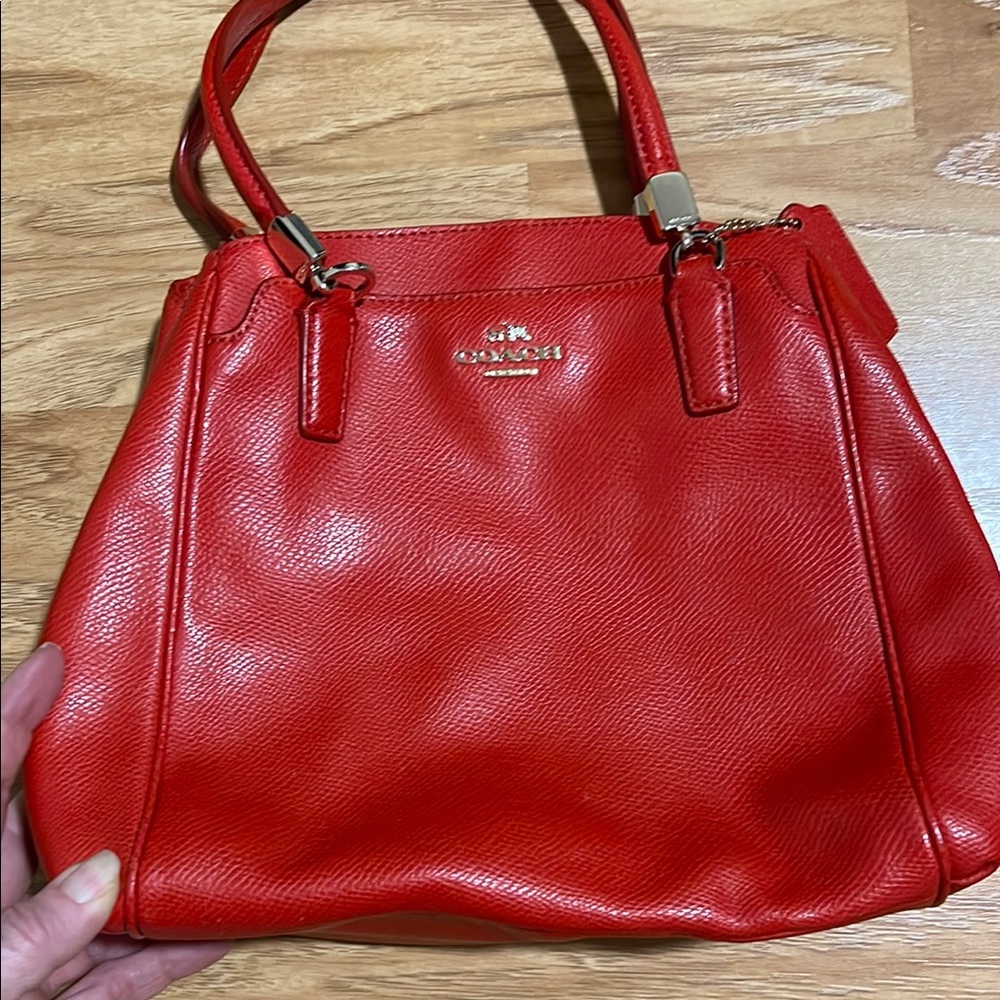 Coach Red Leather Women's Bag